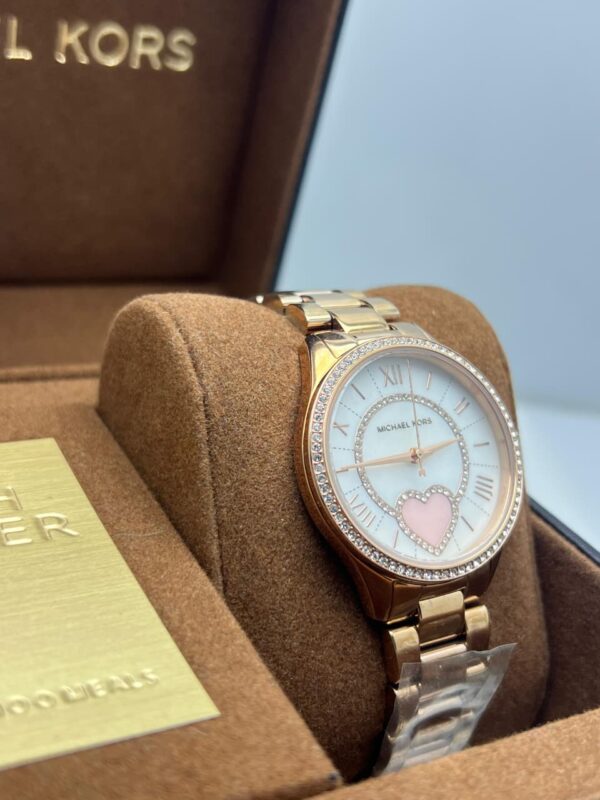 Michael Kors Mini Lauryn Pavé Rose Gold-Tone Watch for Women's MK1038