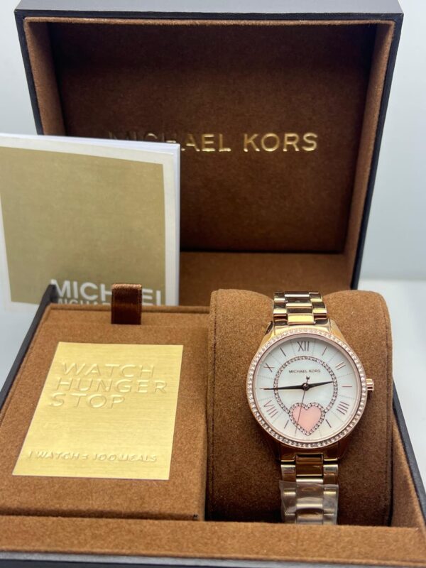 Michael Kors Mini Lauryn Pavé Rose Gold-Tone Watch for Women's MK1038
