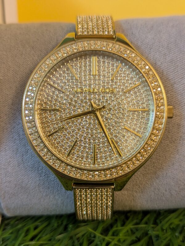 Michael Kors Gold-Tone Pavé Slim Runway Watch for Women's Price in Pakistan