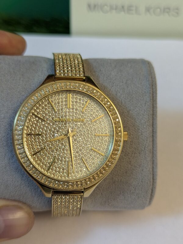 Michael Kors Gold-Tone Pavé Slim Runway Watch for Women's Price in Pakistan
