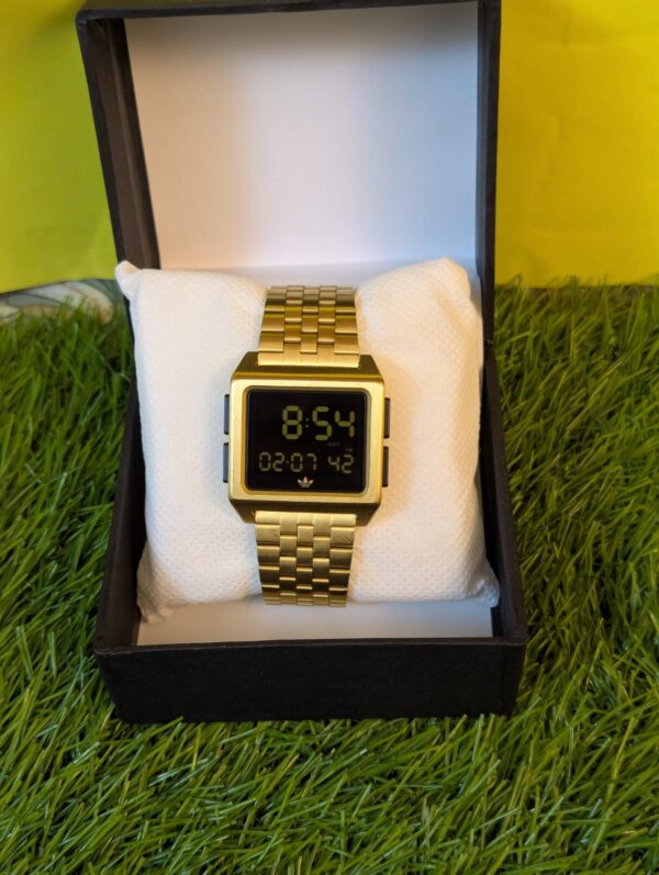 Adidas Archive M1 Gold Digital Vintage Watch for Men's