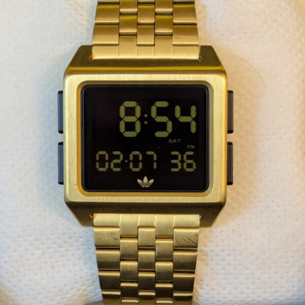 Adidas Archive M1 Gold Digital Vintage Watch for Men's
