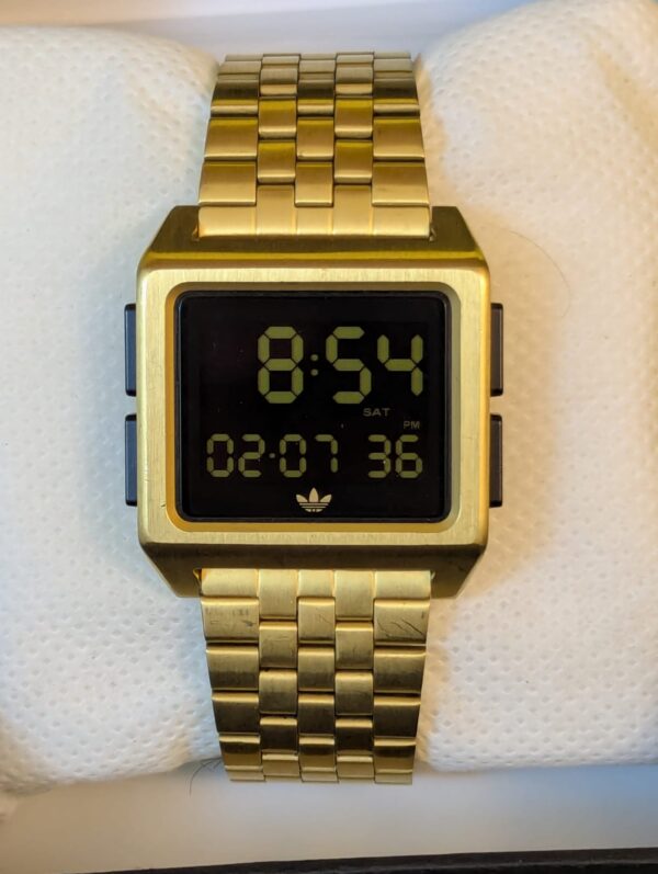 Adidas Archive M1 Gold Digital Vintage Watch for Men's