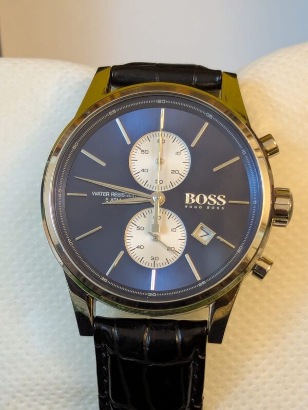 Hugo Boss Leather Strap Blue Dial Men's Chronograph Watch Price in Pakistan