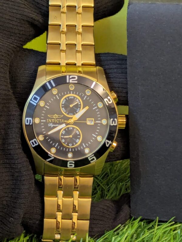 Invicta Signature II Men's Quartz Watch, Golden Watch Price in Pakistan