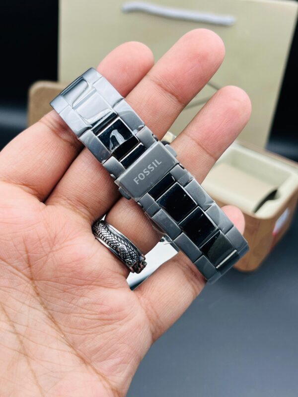 Fossil Minimalist Three-Hand Smoke Stainless Steel Watch (Model: FS5459)