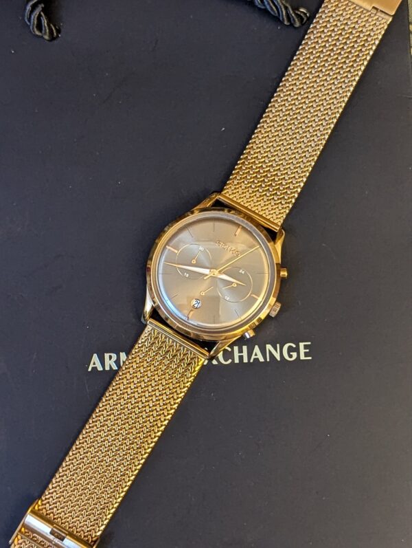 Seiko Men's Watch featuring a Rose Gold-Tone Stainless Steel Mesh Band