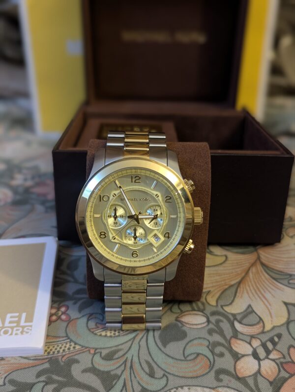 2026/05/163439-scaled.jpg Michael Kors Runway Chronograph Two-Tone Watch for Men's