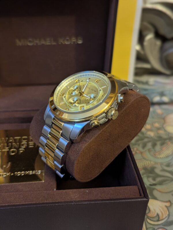 2026/05/163441-scaled.jpg Michael Kors Runway Chronograph Two-Tone Watch for Men's