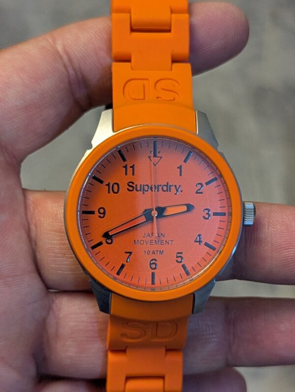 Superdry Scuba Gents Orange Watch (Model: SYG109O / SYG109OG).