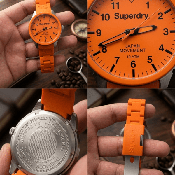 Superdry Scuba Gents Orange Watch (Model: SYG109O / SYG109OG).