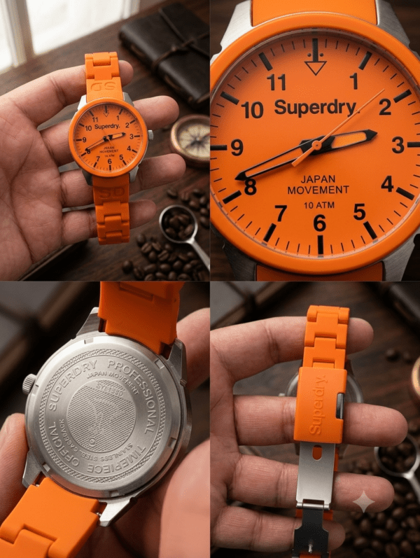 Superdry Scuba Gents Orange Watch (Model: SYG109O / SYG109OG).