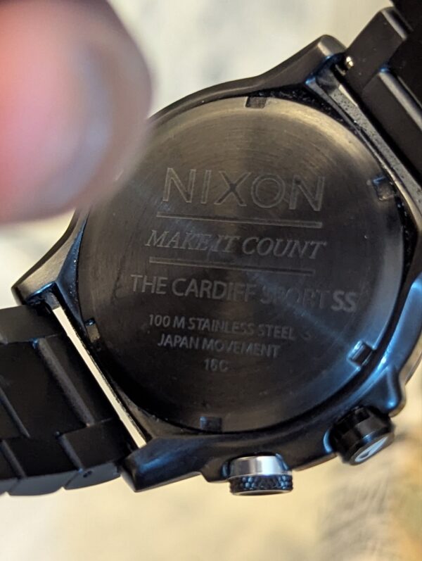 Nixon Cardiff Sport SS All-Black Men's Watch (Model: A960022 / A199-000-00).