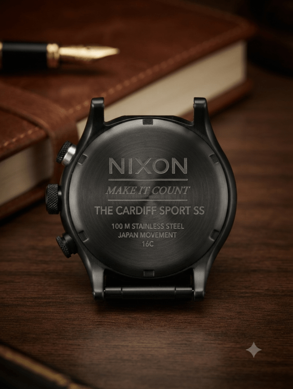 Nixon Cardiff Sport SS All-Black Men's Watch (Model: A960022 / A199-000-00).