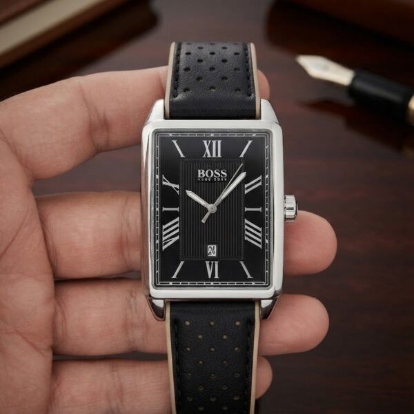Hugo Boss "Tank" style rectangular men's watch