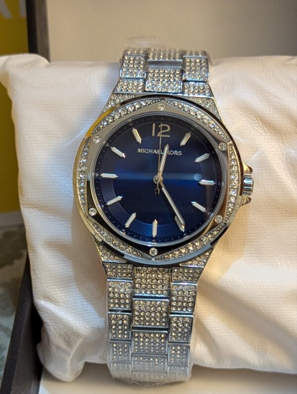 Michael Kors Silver-Tone Crystal Pavé Women's Watch with Blue Dial (MK-6990) Price in Pakistan