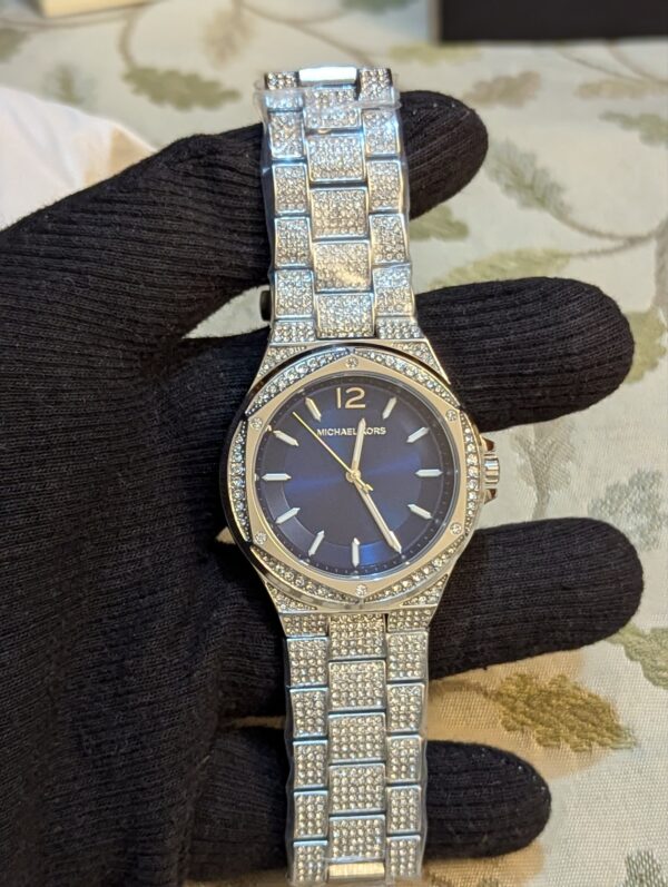 Michael Kors Silver-Tone Crystal Pavé Women's Watch with Blue Dial (MK-6990) Price in Pakistan