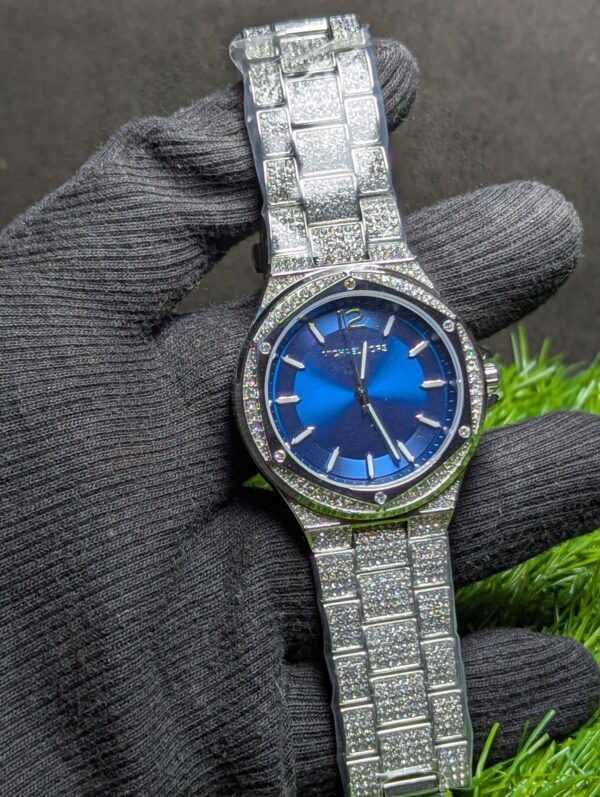 Michael Kors Silver-Tone Crystal Pavé Women's Watch with Blue Dial (MK-6990) Price in Pakistan
