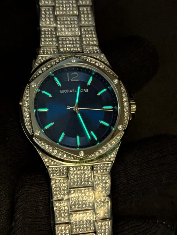 Michael Kors Silver-Tone Crystal Pavé Women's Watch with Blue Dial (MK-6990) Price in Pakistan