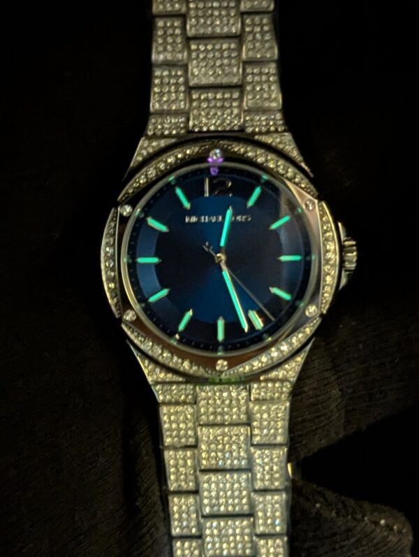 Michael Kors Silver-Tone Crystal Pavé Women's Watch with Blue Dial (MK-6990) Price in Pakistan