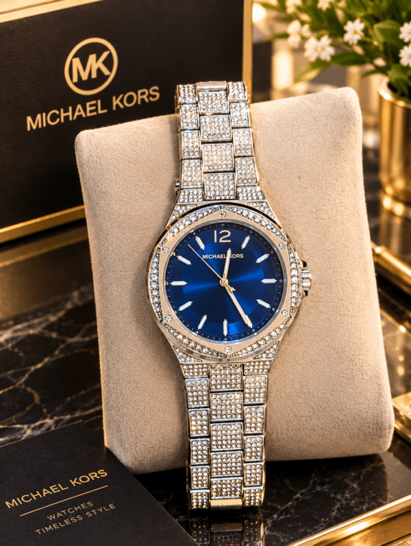 Michael Kors Silver-Tone Crystal Pavé Women's Watch with Blue Dial (MK-6990) Price in Pakistan